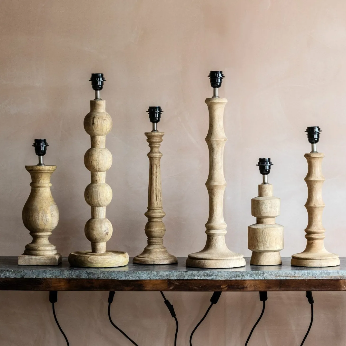 Wooden Bamboo Table Lamp Medium
