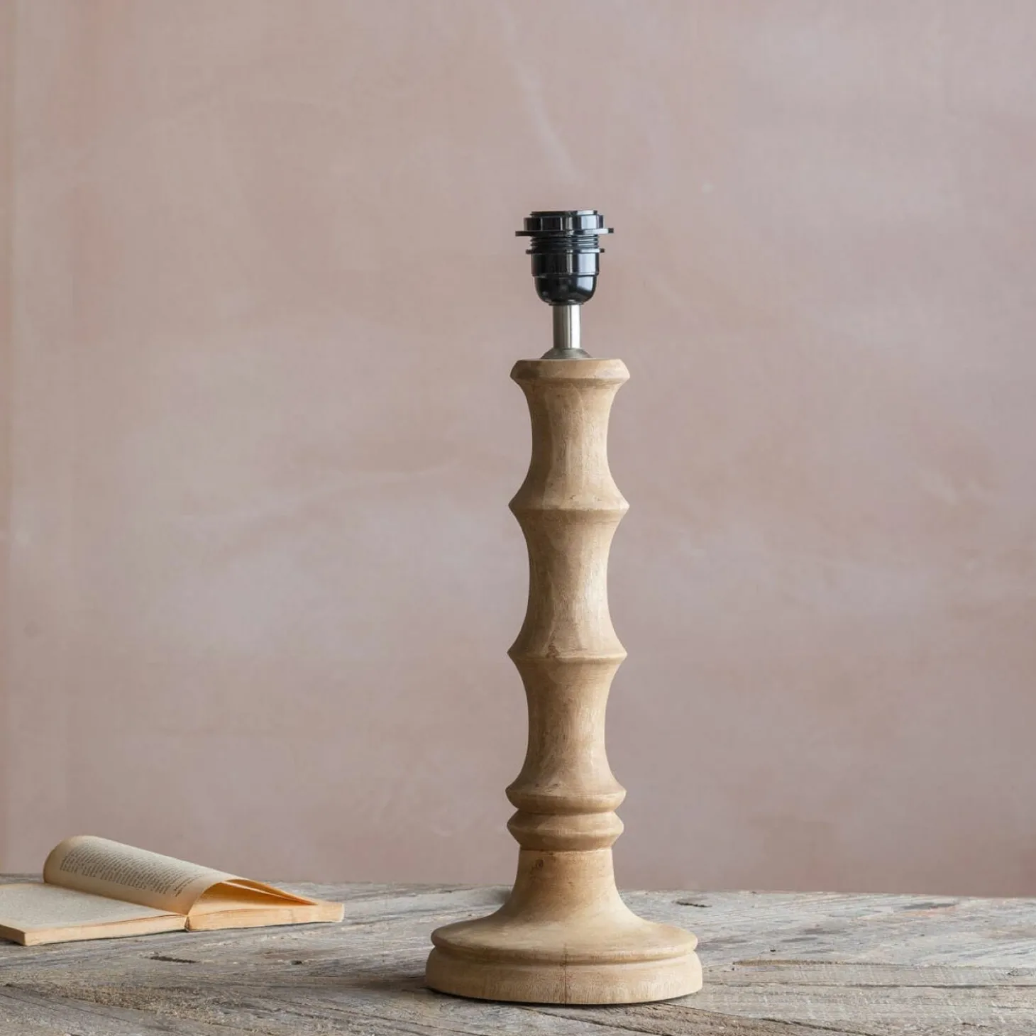 Wooden Bamboo Table Lamp Small