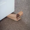 Wooden Door Wedge With Leather Strap