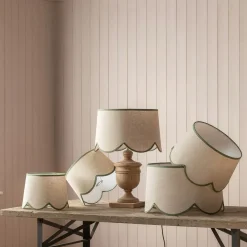 Woodland Green Scallop Lamp Shades