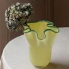 Yellow and Green Ruffle Vase - Medium
