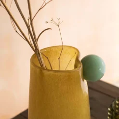 Yellow and Jade Medium Bolita Vase