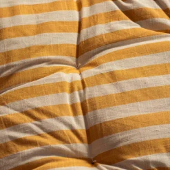 Yellow Candy Stripe Bench Seat Pad