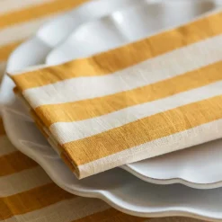 Yellow Candy Stripe Napkin