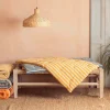 Yellow Candy Stripe Small Seat Mat