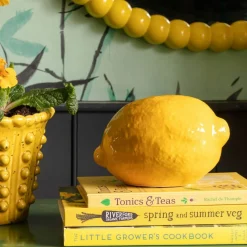 Yellow Ceramic Lemon Ornament