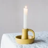 Yellow Curve Candle Holder