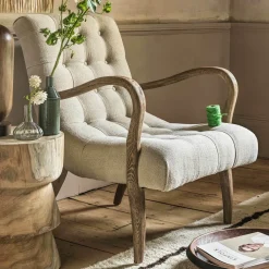 York Natural Linen Armchair