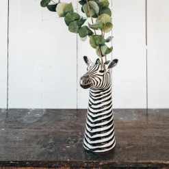 Zebra Flower Vase