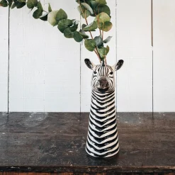 Zebra Flower Vase