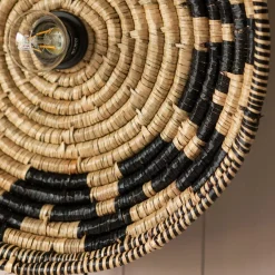 Zig Zag Seagrass Wall Light